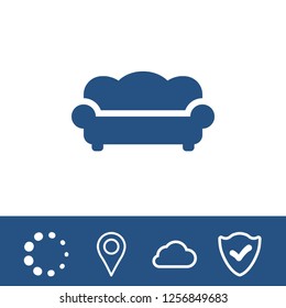 Sofa with armrest icon
