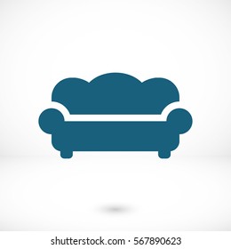 Sofa with armrest icon