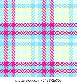Sofa background plaid pattern, woman seamless tartan fabric. Abstract textile vector texture check in cyan and light colors palette.