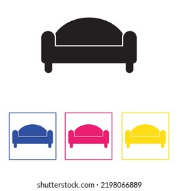 Sofa Bed icon illustration free vector