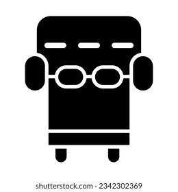 Sofa Bed Vector Glyph Icon For Personal And Commercial Use.
