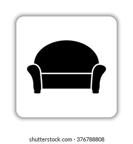 sofa  - black vector icon