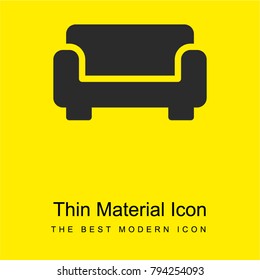 Sofa bright yellow material minimal icon or logo design