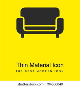 Sofa bright yellow material minimal icon or logo design