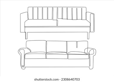 Sofa-Stuhl-Stranduelle Vektorgrafik