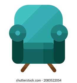 ilustración vectorial plana de sofá-silla