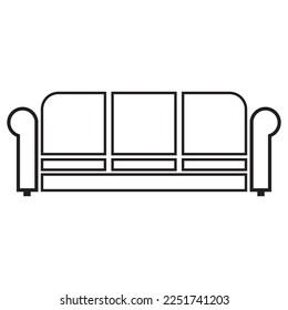 sofa chair icon line vector illustration