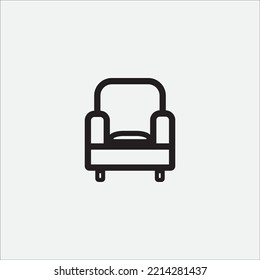 sofa chair icon logo vector design