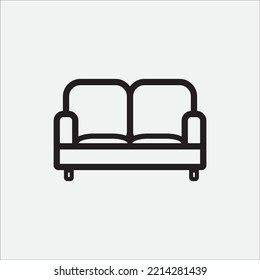 sofa chair icon logo vector design
