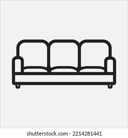 sofa chair icon logo vector design