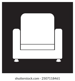 Silla de sofá icono de Ilustración vectorial de diseño simple