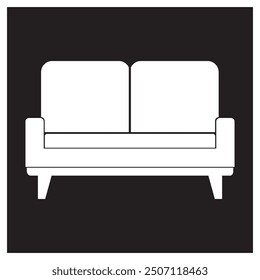 sofa chair icon vector illustration simple design