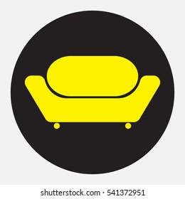 sofa, chair, icon, vector illustration EPS 10