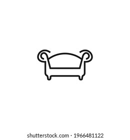logotipo e icono de la silla del sofá