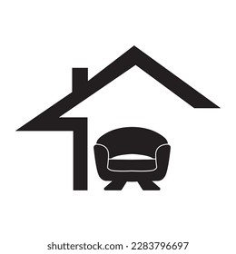 Sofa chair logo icon,illustration design template