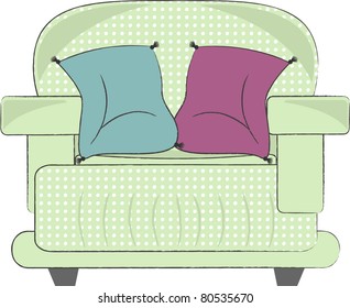 Sofa Chair with  pillows