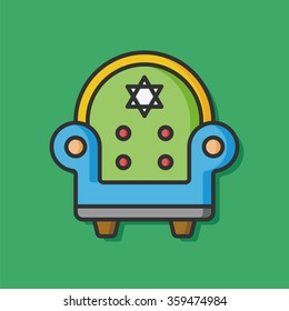 sofa chair vector icon