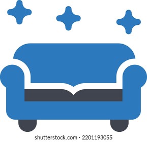 sofa clean Vector illustration on a transparent background.Premium quality symbols.Glyphs vector icon for concept and graphic design.