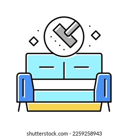 sofa cleaning color icon vector. sofa cleaning sign. isolated symbol illustration