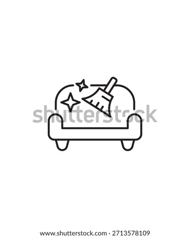 sofa cleaning icon, vector best line icon.