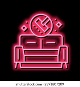 sofa cleaning neon light sign vector. sofa cleaning illustration