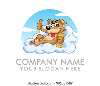 sofa cloud sky dog image cartoon mascot character