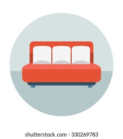 
Sofa Colored Vector Icon
