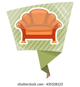 Sofa colorful icon