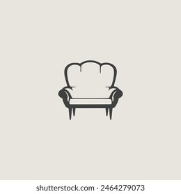 sofa company business logo vector illustration template design