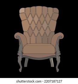 Sofa or couch color block illustrator. color block furniture for living room. Vector illustration.
