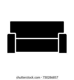 Sofa , couch icon , black sign design