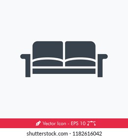 Sofa (Couch) Icon / Vector