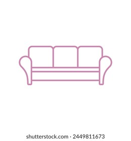 Sofa Couch Icon Vector Template Illustration Design