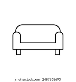 sofa , couch - vector icon
