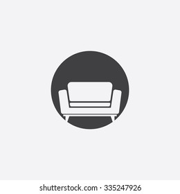 sofa cut identity template icon design element
