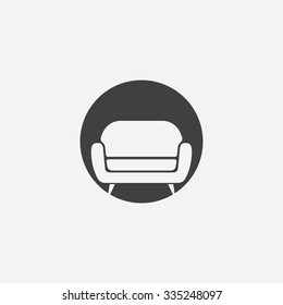 sofa cut identity template icon design element