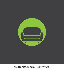 sofa cut identity template icon design element