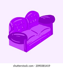 Sofa Doodle Hand Draw Illustration