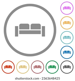 Suavizar iconos de color plano en contornos redondos sobre fondo blanco