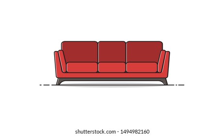 sofa flat design vector illustration