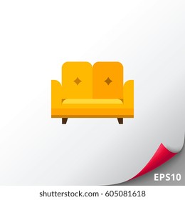 Sofa flat icon