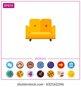 Sofa flat icon