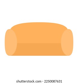 Sofa flat icon. Divan element. Vector illustration isolated on white.