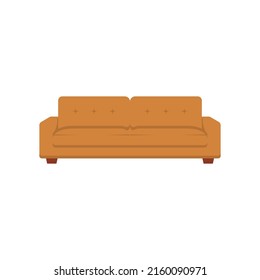 Sofa Flat Illustration. Clean Icon Design Element on Isolated White Background