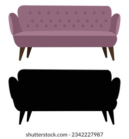 sofa in flat style vector