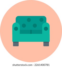 Sofa Flat Vector Icon Design