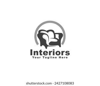 sofa furniture art shop logo icon symbol design template illustration inspiration