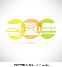 sofa furniture button, interior design concept