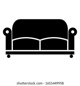 Sofa furniture icon design. Couch icon in trendy flat style design. Vector illustration.