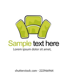 Sofa furniture icon. vector